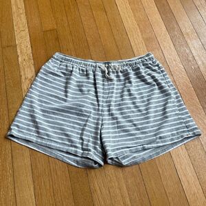 Latuza Gray and White Striped Pajama Pants